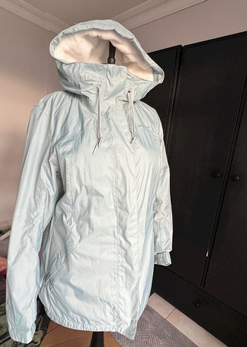 Quechua Turkuaz Kapüşonlu Fermuarlı Kadın mont - Görsel 2