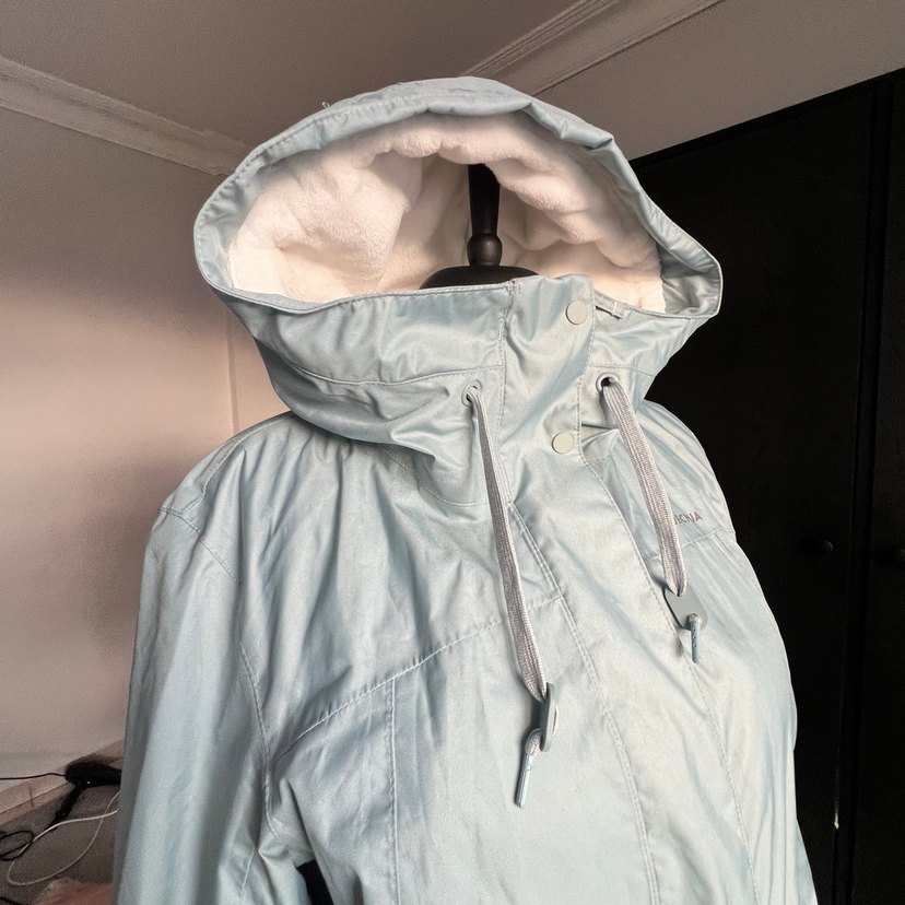 Quechua Turkuaz Kapüşonlu Fermuarlı Kadın mont - Görsel 3