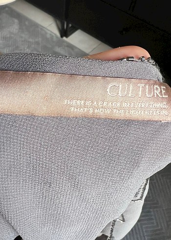 culture marka Gri ışıltılı yaka detaylı şık elbise - Görsel 12