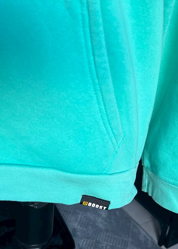 Turkuaz Kapüşonlu erkek Sweatshirt - Görsel 3