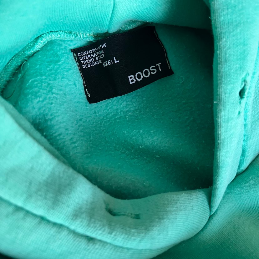 Turkuaz Kapüşonlu erkek Sweatshirt - Görsel 5