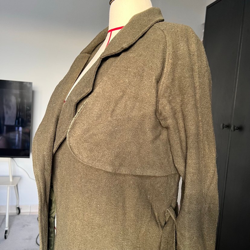 Hayal marka Haki Kemerli Uzun Kaşe Kadın Kaban - Görsel 4