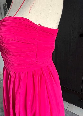 Koton Pembe Askılı Uzun Drapeli Kadın Abiye Elbise - Görsel 6