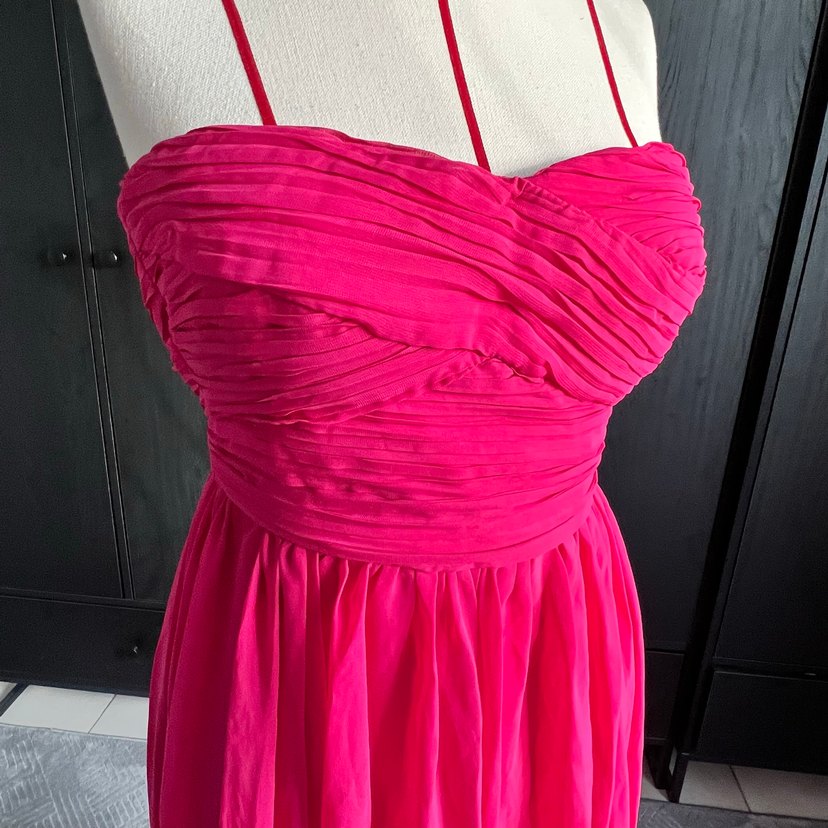 Koton Pembe Askılı Uzun Drapeli Kadın Abiye Elbise - Görsel 3