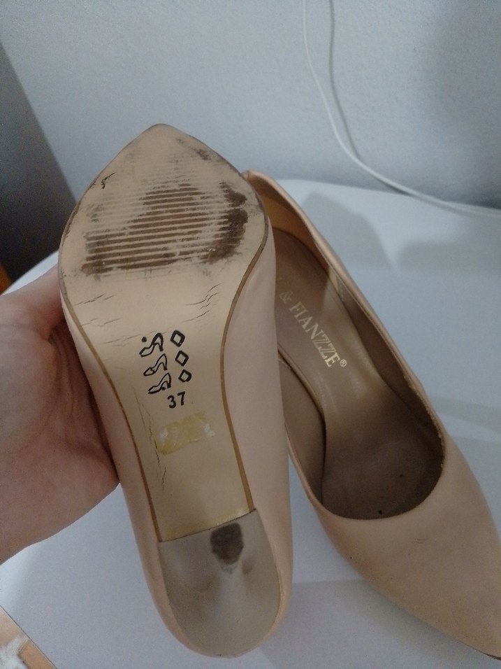 Bej Stiletto Topuklu Kadın Ayakkabı - Görsel 3