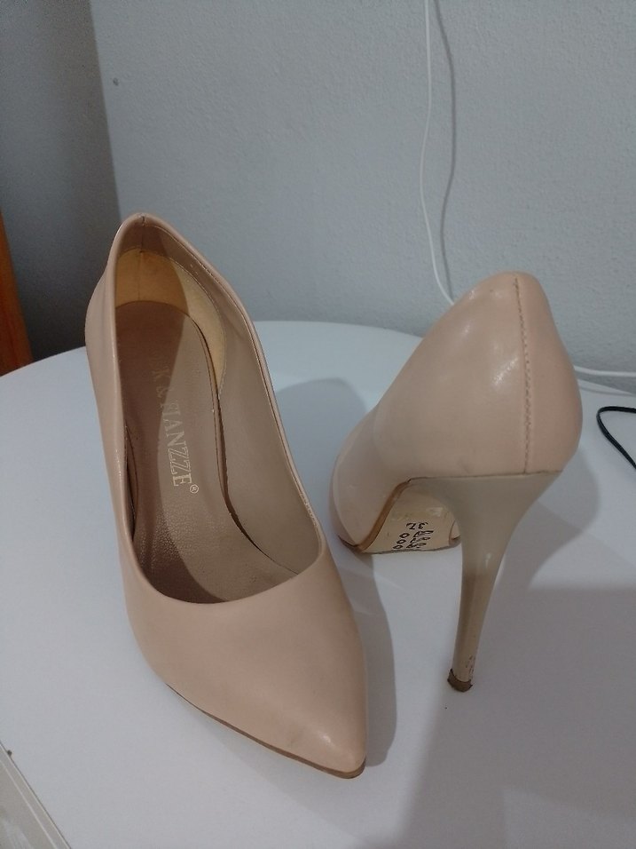 Bej Stiletto Topuklu Kadın Ayakkabı - Görsel 2