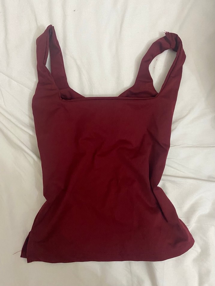 Bordo V Yaka Kadın Atlet - Görsel 2