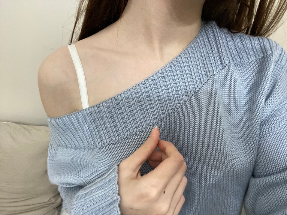 Kayık Yaka Kazak - Görsel 2