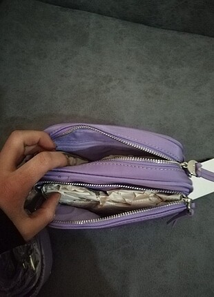  Beden mor Renk Stradivarius postacı çantası 