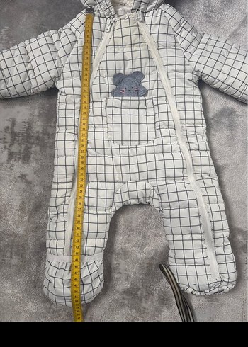 Mango Ekose Desenli Gri Erkek Bebek Kayak Tulumu - Görsel 3