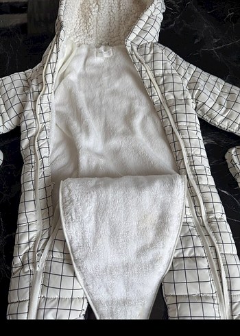 Mango Ekose Desenli Gri Erkek Bebek Kayak Tulumu - Görsel 5