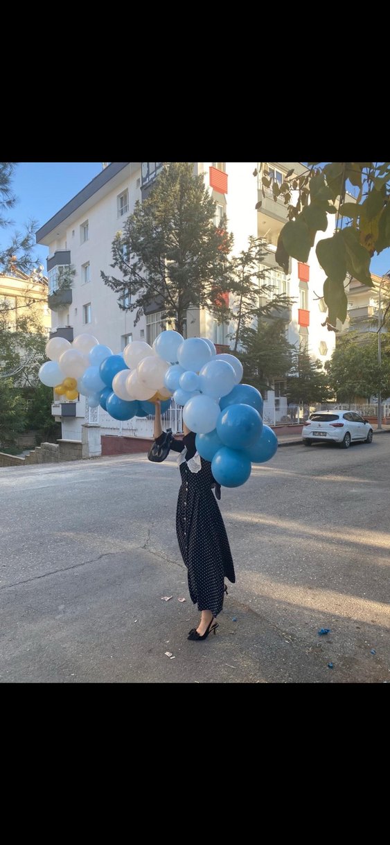 Puantiye Desenli Düğmeli Siyah Midi Elbise - Görsel 4