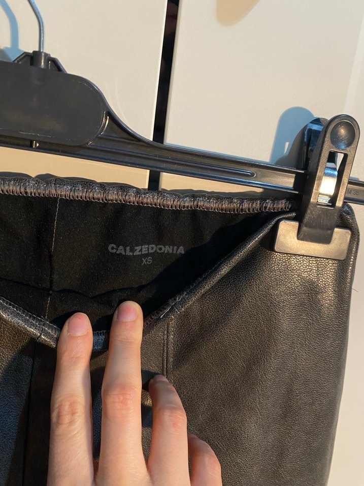 CALZEDONIA Gri Termal Deri Pantolon - Görsel 2