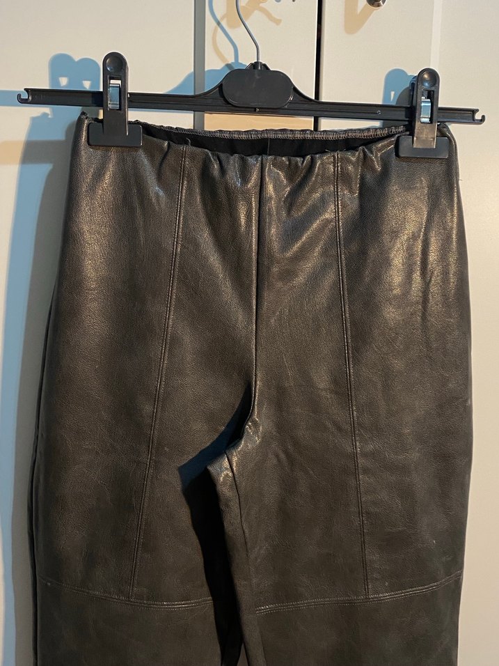 CALZEDONIA Gri Termal Deri Pantolon - Görsel 3