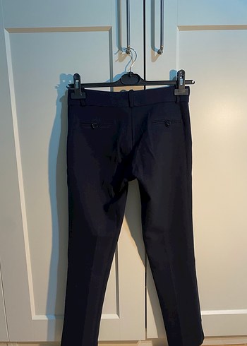 Kadın lacivert düşük bel kumaş pantolon - Görsel 2