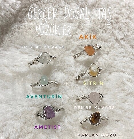 Doğal taş yüzük