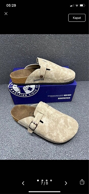 39 Beden ten rengi Renk Birkenstock Boston ithal terlik
