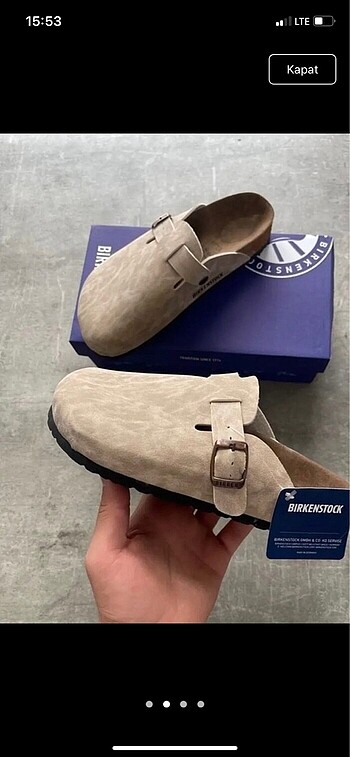 Birkenstock Boston deri terlik