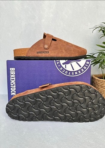 36 Beden kahverengi Renk Unisex Kahverengi Süet Tokalı Terlik