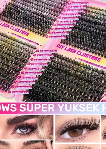 Pembe Işıltılı 800 adet Takma Kirpik Seti - Görsel 4