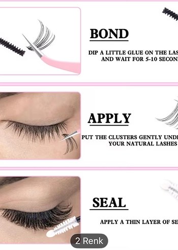 Takma Kirpik yapıştırma Seti - Görsel 2