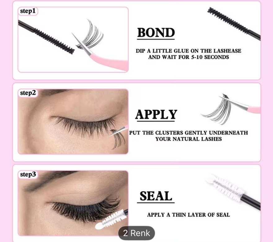 Takma Kirpik yapıştırma Seti - Görsel 2