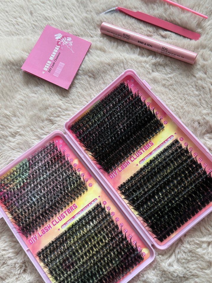 Pembe Kutuda 800lü tam set Koyu Renk Takma Kirpik Seti - Görsel 3