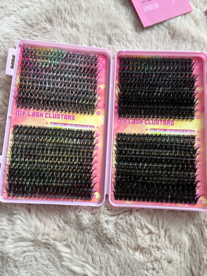 Pembe Kutuda 800lü tam set Koyu Renk Takma Kirpik Seti - Görsel 2