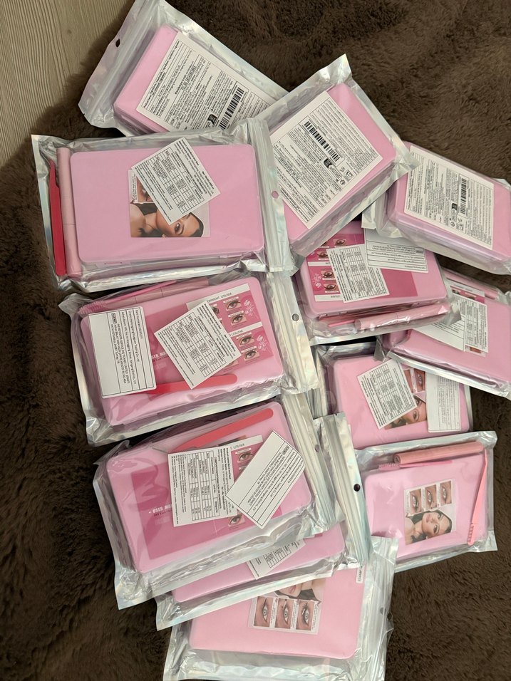 800lü  Pembe kutulu  Takma Kirpik full Set - Görsel 3