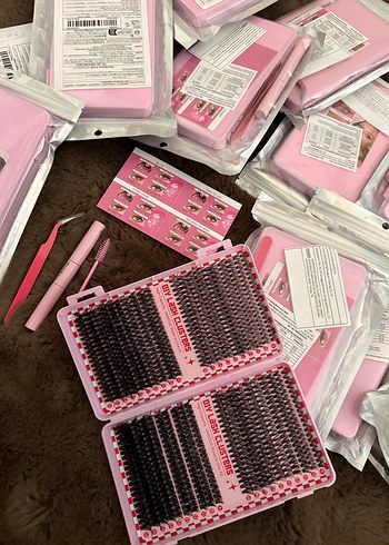 800LÜ TAKMA İPEK KİRPİK SETİ TAM SET - Görsel 2