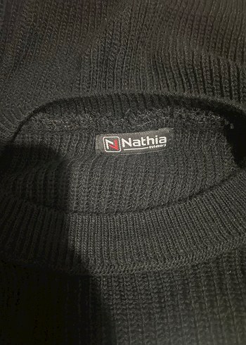 Siyah Gri Kadın Örgü Kazak S - Görsel 5