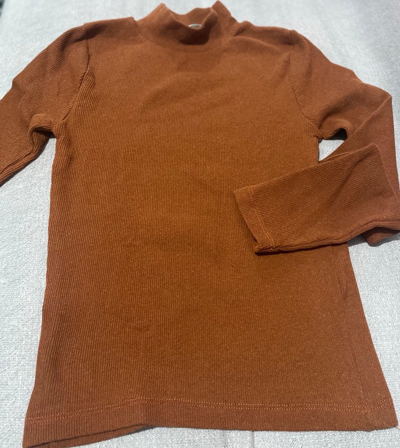 Kahverengi Yarım Balıkçı Yaka Kadın Kazak S-M - Görsel 4