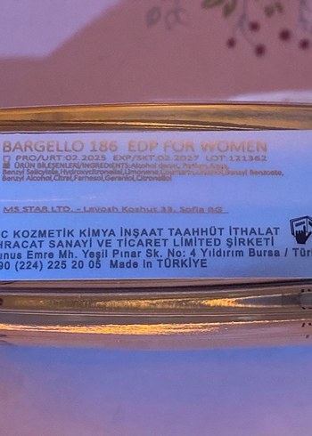 Bargello Kadın Parfümü 50 ml 186 - Görsel 3