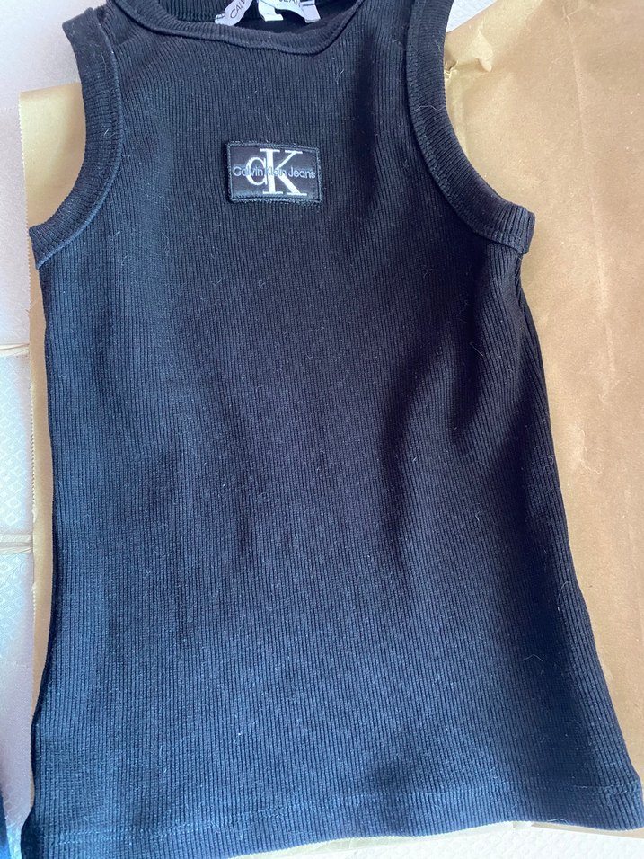 Siyah  Calvin Klein Crop Top - Görsel 2