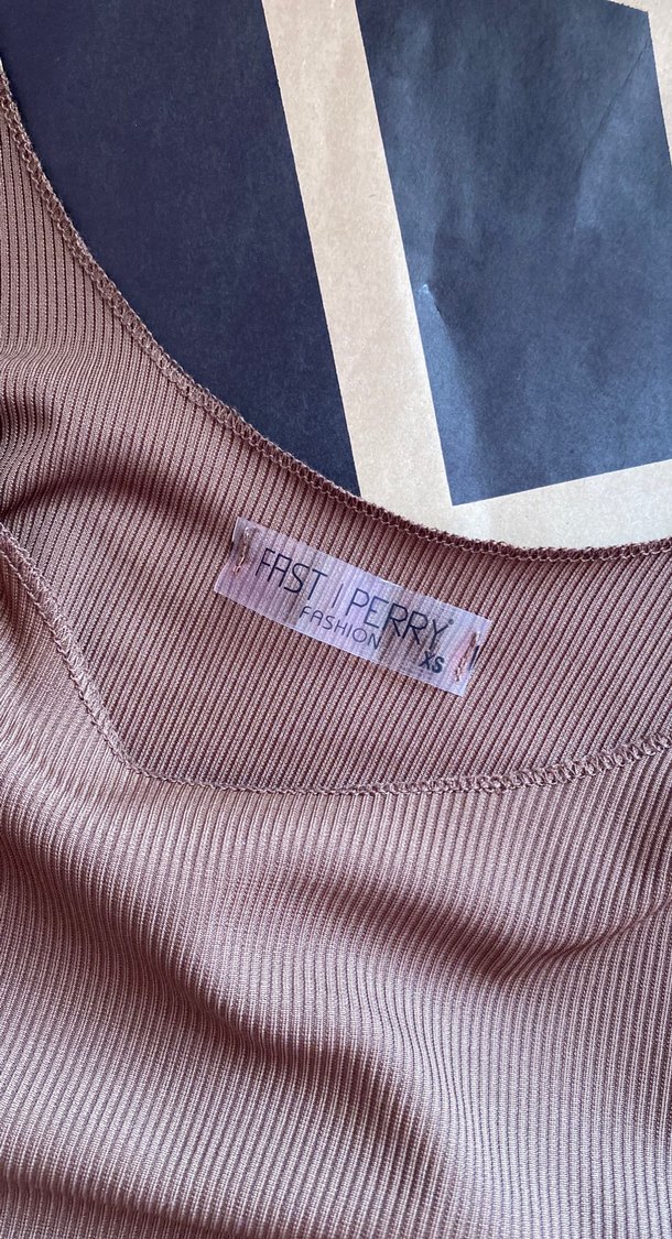 Kadın Kahverengi V Yaka Atlet - Görsel 4