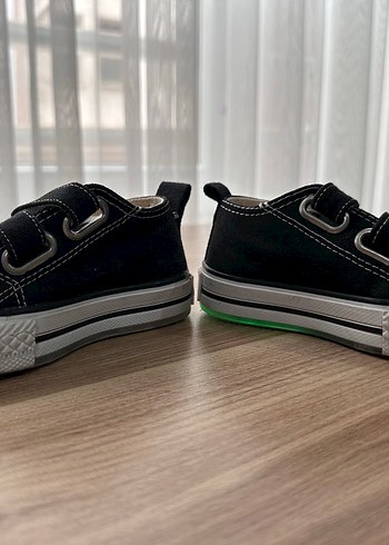 Siyah  Çocuk  ışıklı converse Spor Ayakkabı - Görsel 2