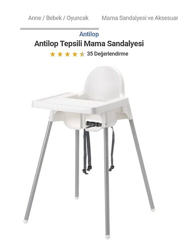 Ikea antilop mama sandalyesi 