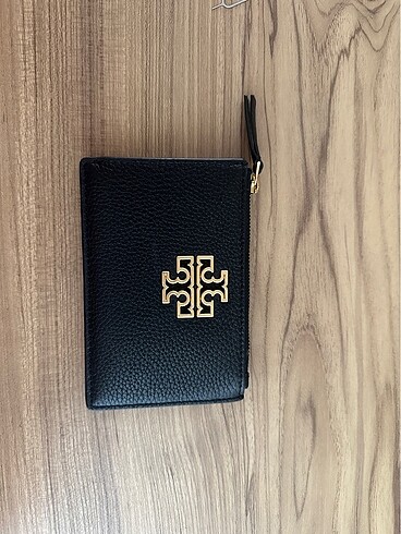 Sıfır Tory Burch siyah deri cüzdan kartlık