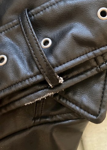 Meşhur zara Siyah Deri Biker Ceket - Görsel 4