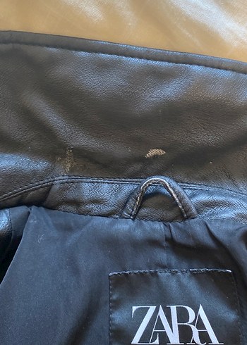 Meşhur zara Siyah Deri Biker Ceket - Görsel 2