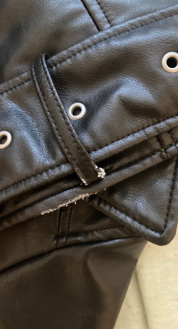 Meşhur zara Siyah Deri Biker Ceket - Görsel 4