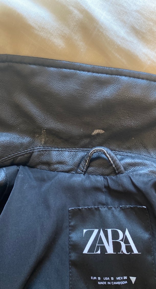 Meşhur zara Siyah Deri Biker Ceket - Görsel 2