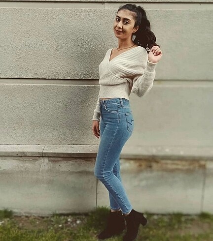Çapraz yaka bluz 