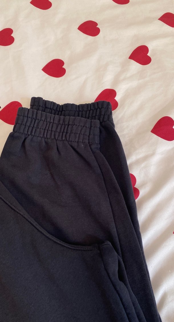 Kadın Siyah Rahat Kesim Düğmeli Eşofman - Görsel 3