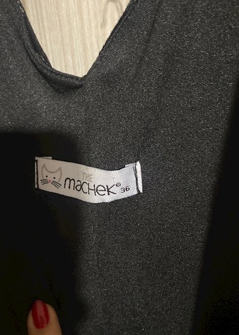 Drapeli Siyah Midi Gotik Kadın Elbise - Görsel 4