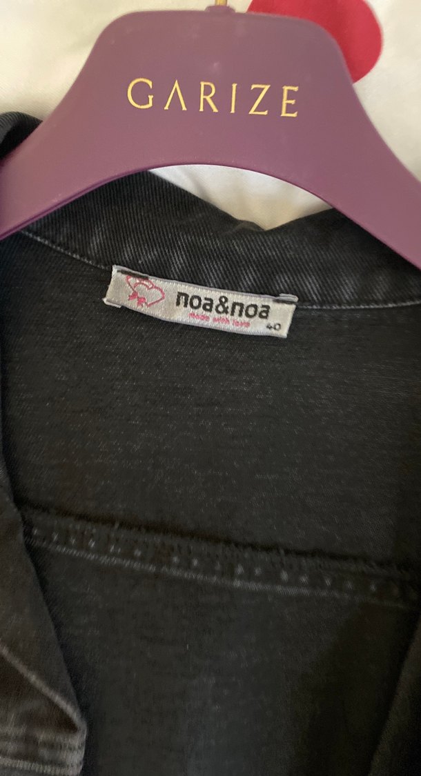 Siyah Düğmeli Kadın Denim Ceket - Görsel 3