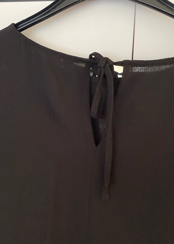 Siyah, Fırfırlı, Midi Boy, Gevşek Kesim Elbise - Görsel 5