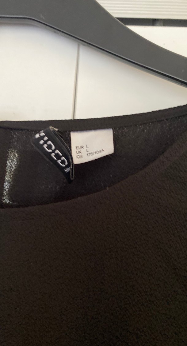 Siyah, Fırfırlı, Midi Boy, Gevşek Kesim Elbise - Görsel 3