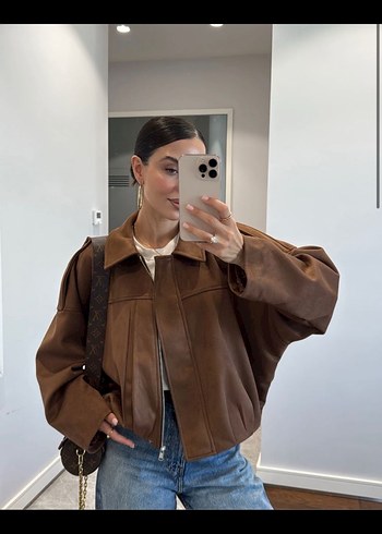 Zara Model Süet Bomber Ceket
