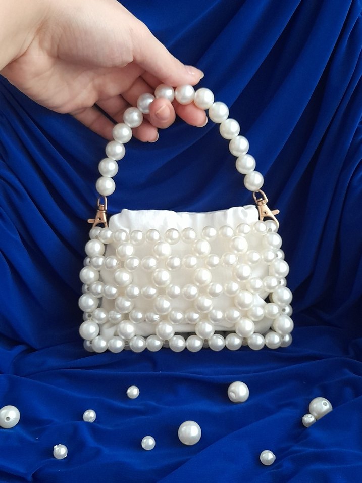 İnci Boncuk Çanta İncili Çanta - Görsel 2